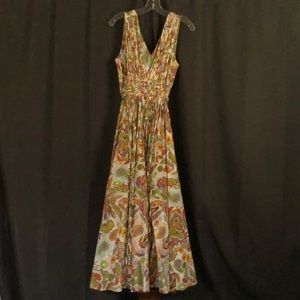 Sundance Floral Maxi Dress in Green, Orange, Pink